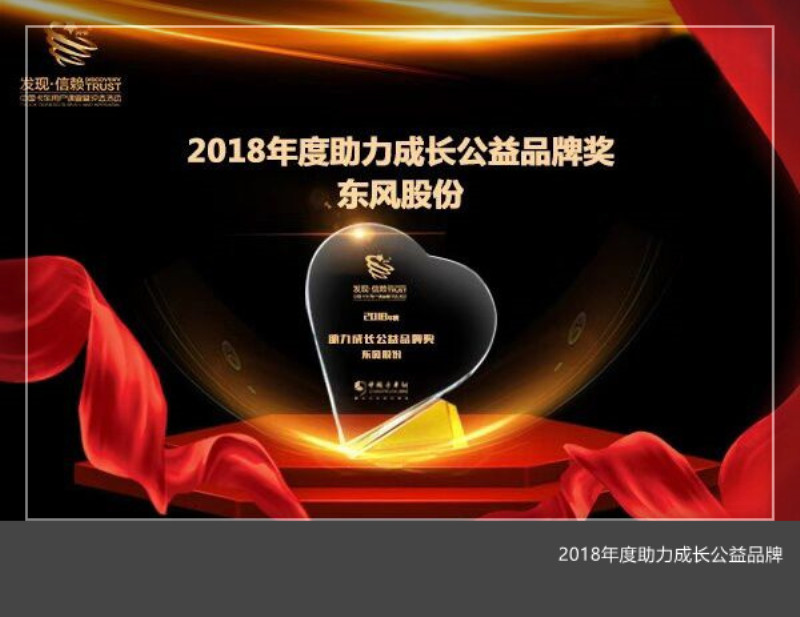 DFAC荣获“2018年度助力成长公益品牌”称号